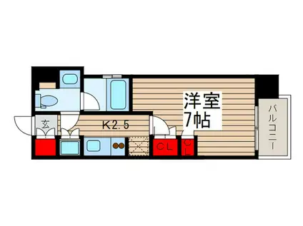 PARK AXIS新御徒町イースト(1K/11階)の間取り写真