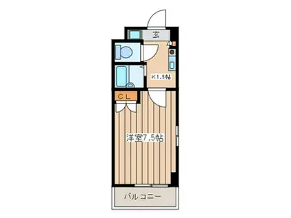 アビターレ海老名(1K/2階)の間取り写真