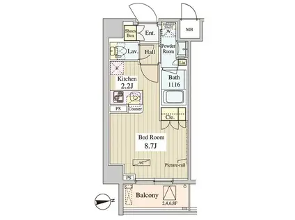 WASEDA APARTMENT ワセダアパートメント(1K/3階)の間取り写真
