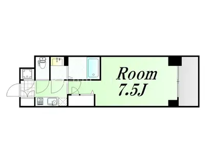 ワールドアイ京町堀(1K/5階)の間取り写真