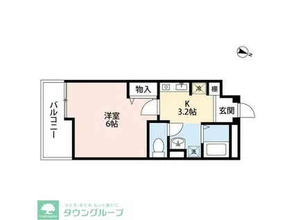 ASTREA東千葉(1K/1階)の間取り写真