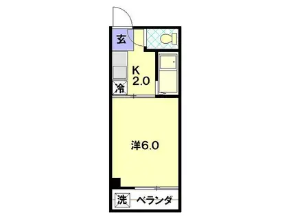 ERINAマンション(1K/3階)の間取り写真