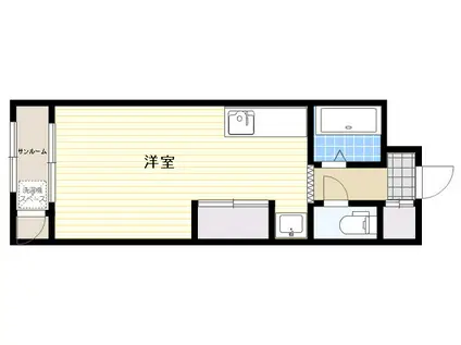 日生第6マンション(ワンルーム/4階)の間取り写真