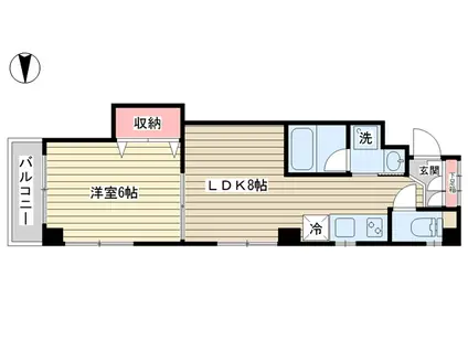 ブランドール(1LDK/3階)の間取り写真