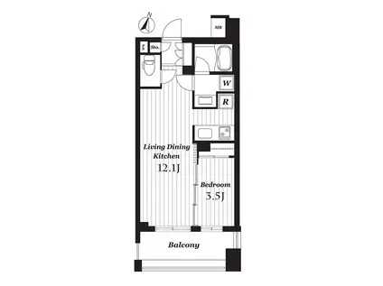 ダイナシティ西川口(1LDK/6階)の間取り写真