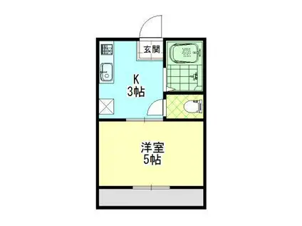 SATOビル中山(1K/2階)の間取り写真