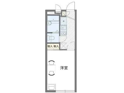レオパレス横浜北(1K/3階)の間取り写真