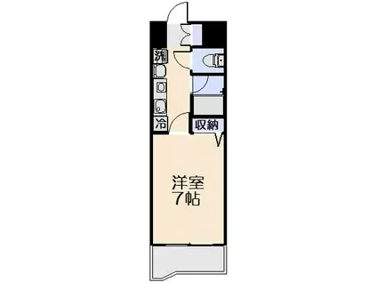 ジュネスシティ宮の前(1K/7階)の間取り写真