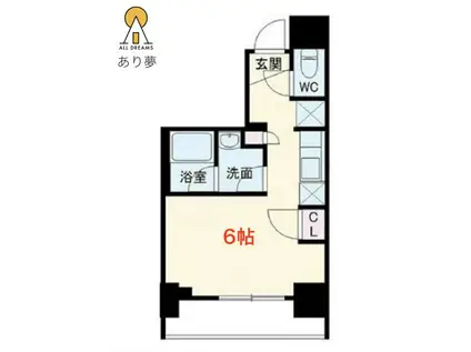 アイルYOKOHAMA関内(ワンルーム/4階)の間取り写真