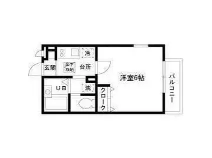 ハイツNANA(1K/2階)の間取り写真