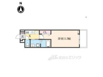 たばさはうすⅡ(1K/3階)の間取り写真