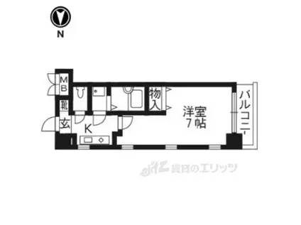 ライオンズマンション京都河原町第3(1K/6階)の間取り写真