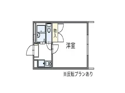 レオパレスアトリオ(1K/2階)の間取り写真