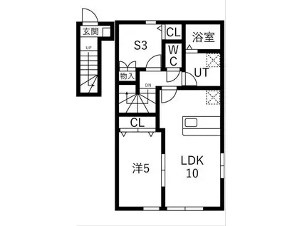アリトピア(1SLDK/2階)の間取り写真
