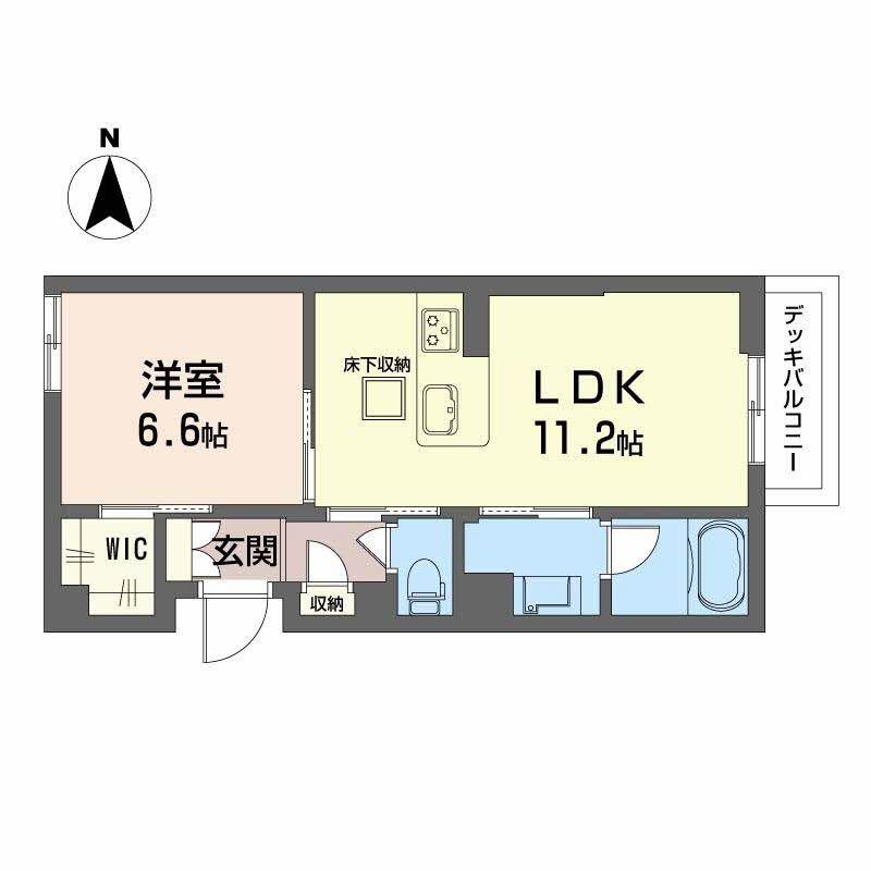 シャーメゾンアイメール(1LDK/1階)の間取り写真