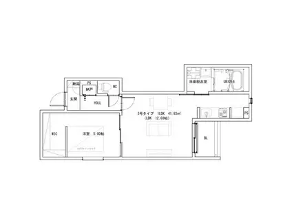 REGALEST武庫川3(1LDK/2階)の間取り写真