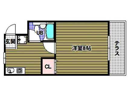 リバーサイド小車1号棟(1K/1階)の間取り写真