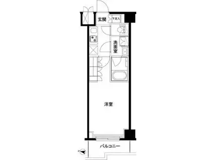 ルーブル武蔵小杉六番館(1K/3階)の間取り写真