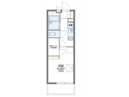 レオパレスウイング近藤V(1K/3階)の間取り写真