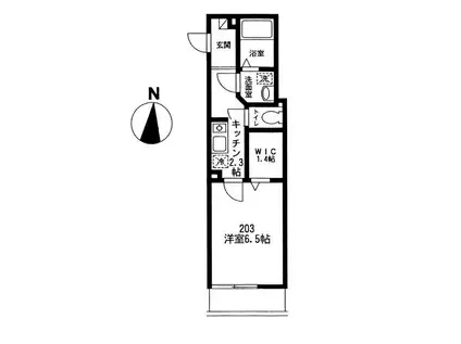 カーサポトロ(1K/2階)の間取り写真