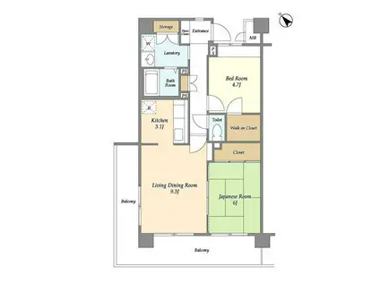 クリサンテーム妙典II(2LDK/7階)の間取り写真