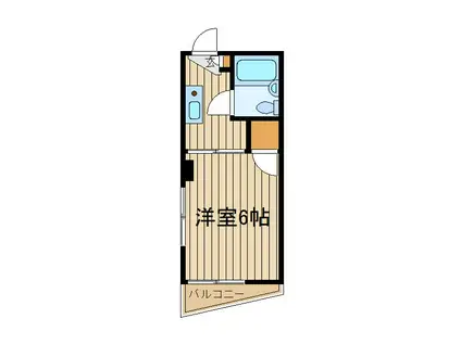 豊田ハイム(1K/2階)の間取り写真