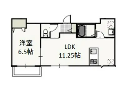リュミエール B(1LDK/2階)の間取り写真