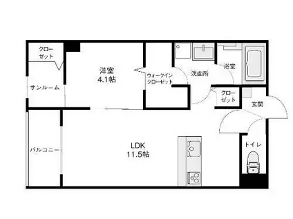 エスペランサ(1LDK/3階)の間取り写真