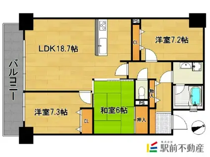 アイランドシティ・インフィニガーデン サ(3LDK/16階)の間取り写真