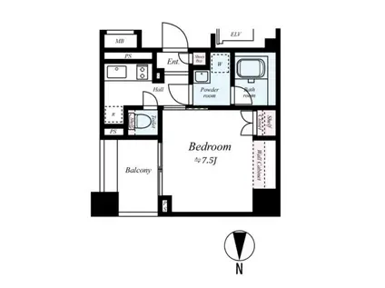 ブライズ住吉DUE(1K/2階)の間取り写真