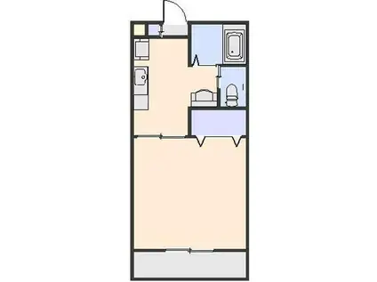 ジューン・ブロッサム(1K/2階)の間取り写真