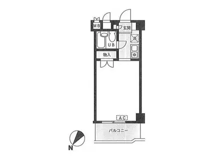ドエル・ピュアネス(ワンルーム/4階)の間取り写真