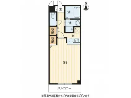 ドエル森の木II(1K/3階)の間取り写真