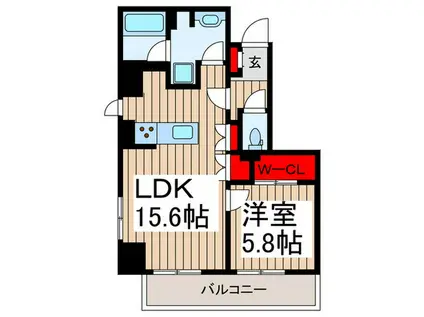 LA MAISON DU RAISIN(1LDK/6階)の間取り写真