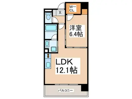 VENETIA PRIMO(1LDK/3階)の間取り写真