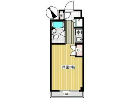 ダイアパレス三ツ沢公園(ワンルーム/2階)の間取り写真