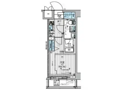 メインステージ武蔵小杉(1K/3階)の間取り写真