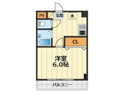 コンフォート309(1K/4階)の間取り写真
