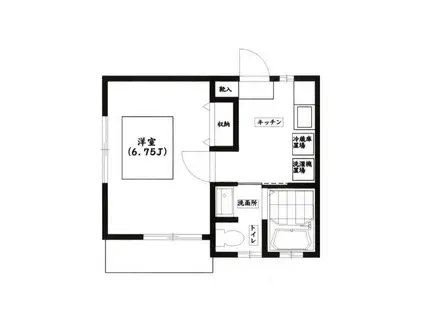 PARK NAKAHARA(1K/1階)の間取り写真