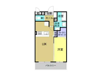VIVIENDA(1LDK/3階)の間取り写真