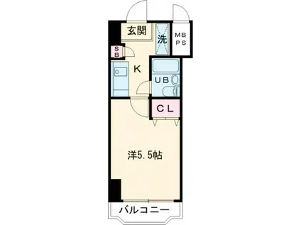 コンフォルト日立(1K/4階)の間取り写真