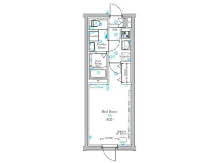 上池台1丁目アパート(1K/3階)の間取り写真
