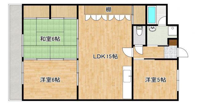 第25プリンスマンション(3LDK/8階)の間取り写真