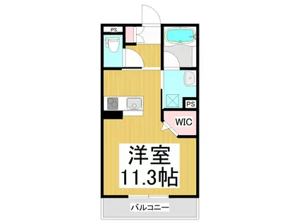 グランメゾン若里(ワンルーム/3階)の間取り写真