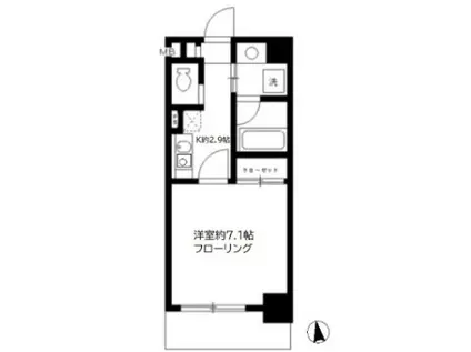 トランスパレント(1K/5階)の間取り写真