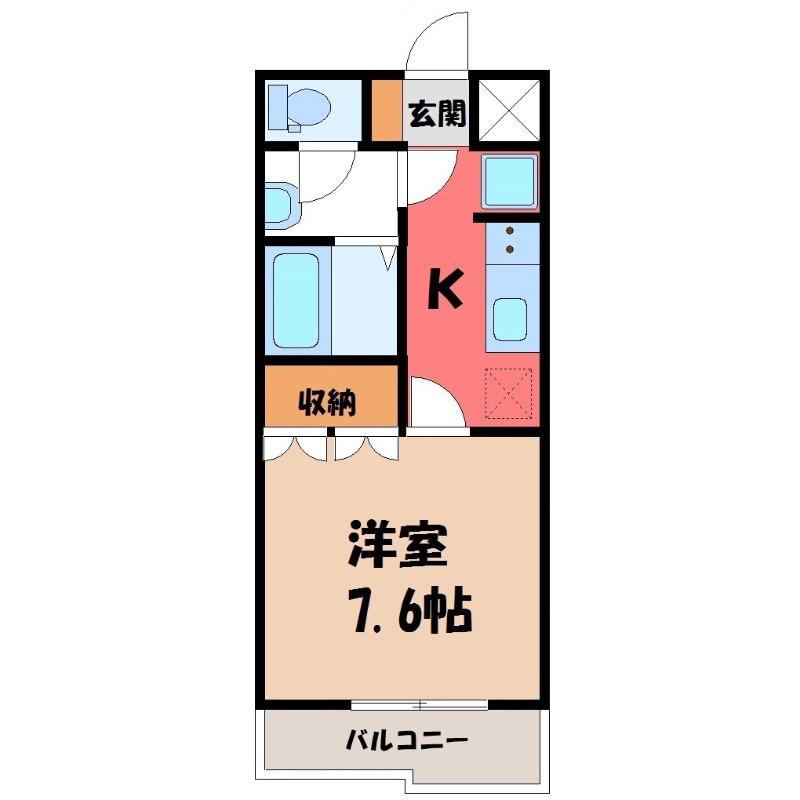 グランチェスタ(1K/2階)の間取り写真