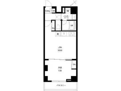 アーバンパーク蒲田南II(1LDK/4階)の間取り写真