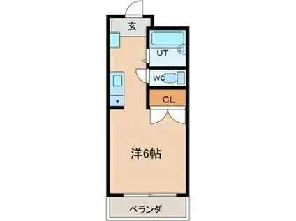 フォレストK3(ワンルーム/3階)の間取り写真