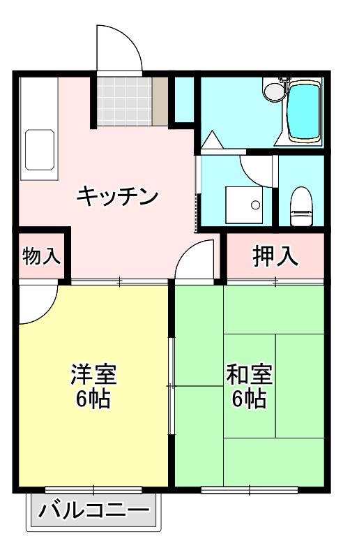 ステラ I(2DK/1階)の間取り写真