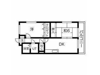 ルレーブ(2LDK/3階)の間取り写真